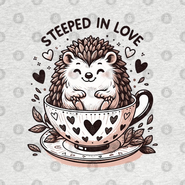 Cozy Hedgehog Tea Time by WEARWORLD